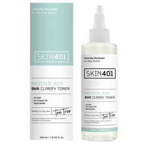 Skin401 %2 Salisilik Asit BHA Arındırıcı, Gözenek Sıkılaştırıcı Siyah Nokta Karşıtı Tonik 200 mL